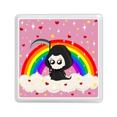 Cute Grim Reaper Memory Card Reader (square)  by Valentinaart