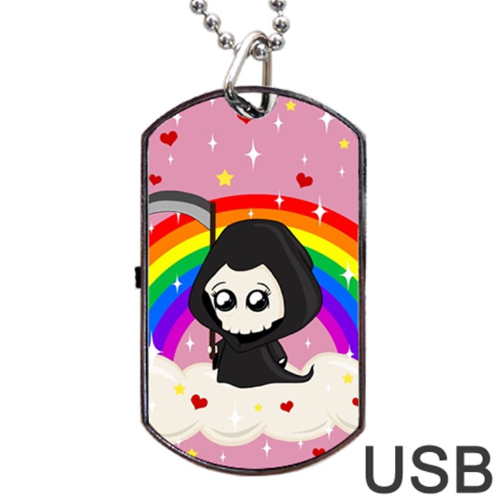 Cute Grim Reaper Dog Tag USB Flash (Two Sides)