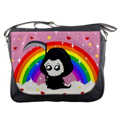 Cute Grim Reaper Messenger Bags by Valentinaart