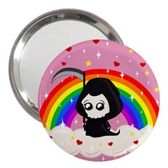 Cute Grim Reaper 3  Handbag Mirrors by Valentinaart