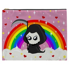 Cute Grim Reaper Cosmetic Bag (xxxl)  by Valentinaart