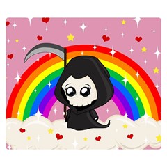 Cute Grim Reaper Double Sided Flano Blanket (small)  by Valentinaart