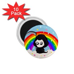 Cute Grim Reaper 1 75  Magnets (10 Pack)  by Valentinaart