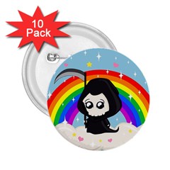 Cute Grim Reaper 2 25  Buttons (10 Pack)  by Valentinaart