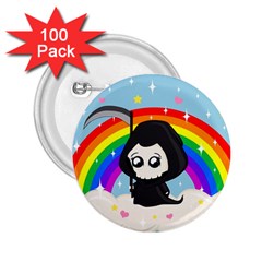 Cute Grim Reaper 2 25  Buttons (100 Pack)  by Valentinaart