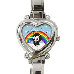 Cute Grim Reaper Heart Italian Charm Watch by Valentinaart