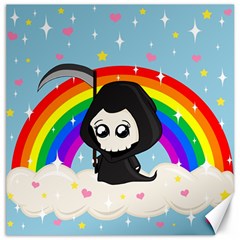 Cute Grim Reaper Canvas 12  X 12   by Valentinaart