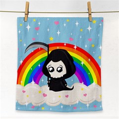 Cute Grim Reaper Face Towel by Valentinaart