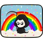 Cute Grim Reaper Double Sided Fleece Blanket (Mini)  35 x27  Blanket Back