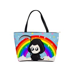 Cute Grim Reaper Shoulder Handbags by Valentinaart