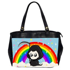 Cute Grim Reaper Office Handbags (2 Sides)  by Valentinaart