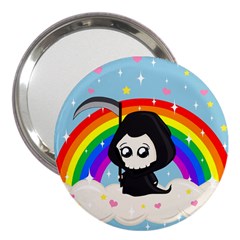 Cute Grim Reaper 3  Handbag Mirrors by Valentinaart