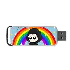 Cute Grim Reaper Portable Usb Flash (one Side) by Valentinaart