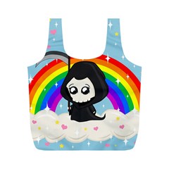 Cute Grim Reaper Full Print Recycle Bags (m)  by Valentinaart