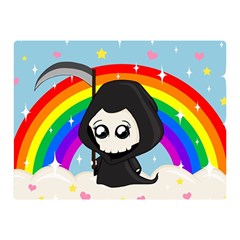 Cute Grim Reaper Double Sided Flano Blanket (mini)  by Valentinaart