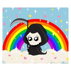 Cute Grim Reaper Double Sided Flano Blanket (small)  by Valentinaart