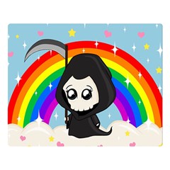 Cute Grim Reaper Double Sided Flano Blanket (large)  by Valentinaart