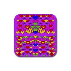 I Love This Lovely Hearty One Rubber Coaster (square)  by pepitasart