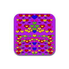 I Love This Lovely Hearty One Rubber Square Coaster (4 Pack)  by pepitasart