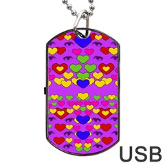 I Love This Lovely Hearty One Dog Tag Usb Flash (two Sides) by pepitasart