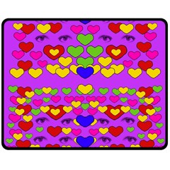 I Love This Lovely Hearty One Double Sided Fleece Blanket (medium)  by pepitasart