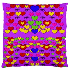 I Love This Lovely Hearty One Large Flano Cushion Case (one Side) by pepitasart