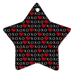 Xoxo Valentines Day Pattern Star Ornament (two Sides) by Valentinaart