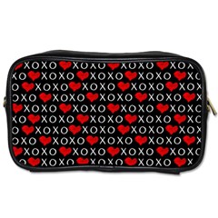 Xoxo Valentines Day Pattern Toiletries Bags 2-side by Valentinaart