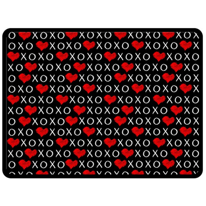 XOXO Valentines day pattern Fleece Blanket (Large) 