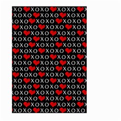 Xoxo Valentines Day Pattern Large Garden Flag (two Sides) by Valentinaart