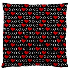 Xoxo Valentines Day Pattern Large Cushion Case (one Side) by Valentinaart