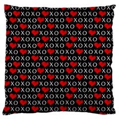 Xoxo Valentines Day Pattern Large Flano Cushion Case (one Side) by Valentinaart