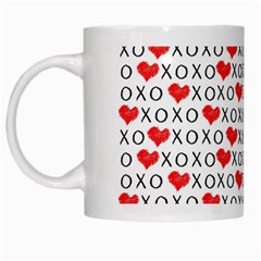 Xoxo Valentines Day Pattern White Mugs by Valentinaart