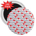 XOXO Valentines day pattern 3  Magnets (100 pack) Front