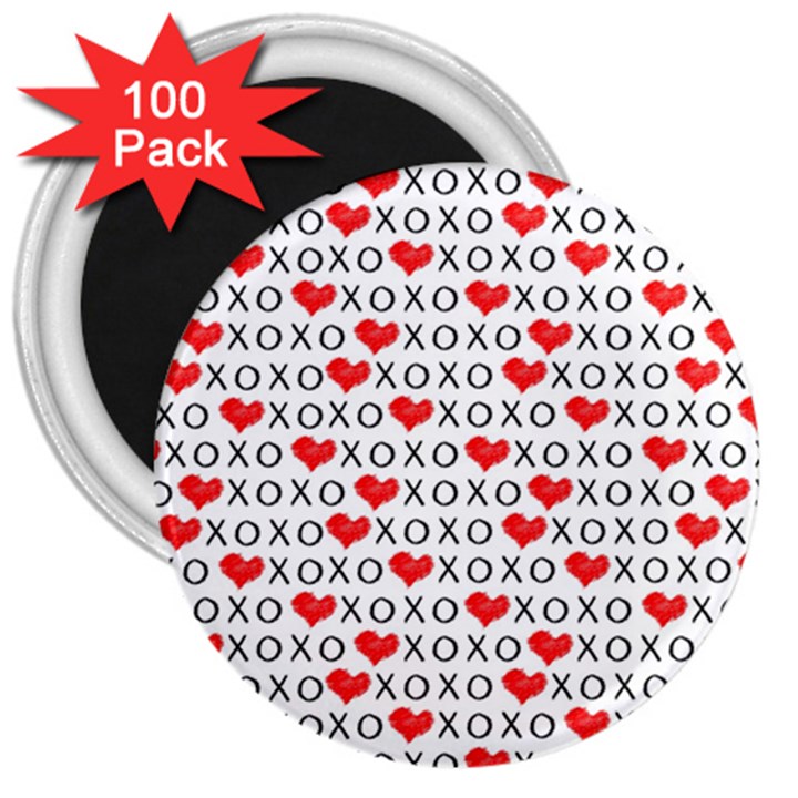 XOXO Valentines day pattern 3  Magnets (100 pack)