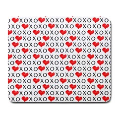 Xoxo Valentines Day Pattern Large Mousepads by Valentinaart