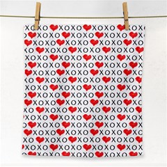 Xoxo Valentines Day Pattern Face Towel by Valentinaart