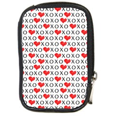 Xoxo Valentines Day Pattern Compact Camera Cases by Valentinaart