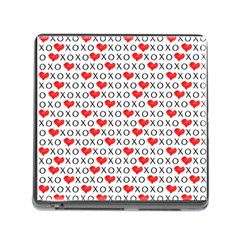 Xoxo Valentines Day Pattern Memory Card Reader (square) by Valentinaart