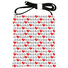 Xoxo Valentines Day Pattern Shoulder Sling Bags by Valentinaart