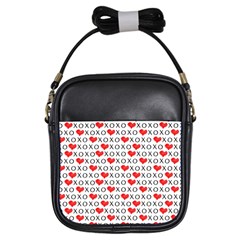 Xoxo Valentines Day Pattern Girls Sling Bags by Valentinaart