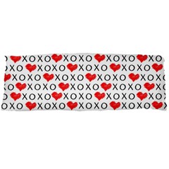 Xoxo Valentines Day Pattern Body Pillow Case Dakimakura (two Sides) by Valentinaart