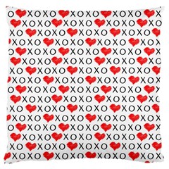 Xoxo Valentines Day Pattern Large Cushion Case (one Side) by Valentinaart