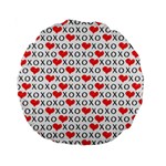 XOXO Valentines day pattern Standard 15  Premium Round Cushions Back