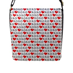 Xoxo Valentines Day Pattern Flap Messenger Bag (l)  by Valentinaart