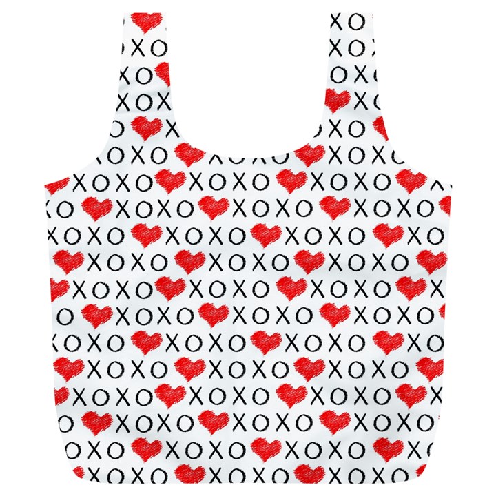 XOXO Valentines day pattern Full Print Recycle Bags (L) 