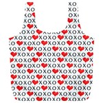 XOXO Valentines day pattern Full Print Recycle Bags (L)  Back