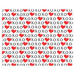 Xoxo Valentines Day Pattern Double Sided Flano Blanket (medium)  by Valentinaart