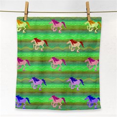 Rainbow Ponies Face Towel by CosmicEsoteric