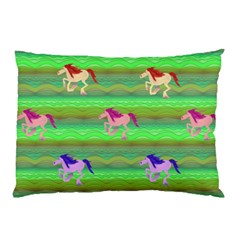 Rainbow Ponies Pillow Case (two Sides) by CosmicEsoteric